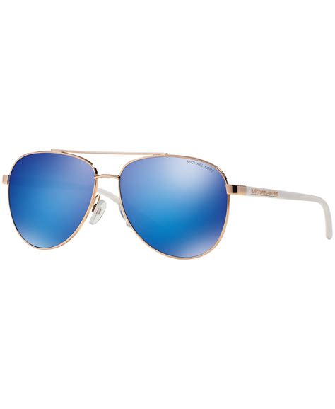 Michael Kors Hvar Sunglasses MK5007 Rose Gold/Blue Mirror 